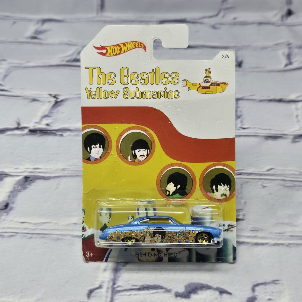 Hot Wheels The Beatles Yellow Submarine 50th Anniversary 3/6 Fish’d N Chip’d Car